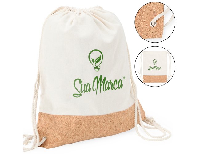 Mochila Saco Ecolgica Personalizada De Lona E Cortia